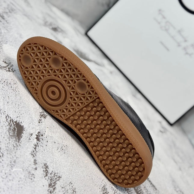 RETRO SNEAKERS IN BLACK LAMBSKIN WITH KNITTED PATTERN