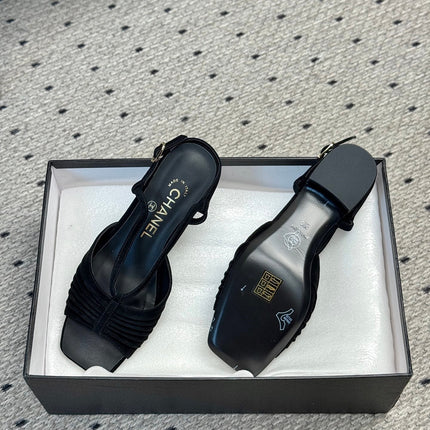 CC HIGH HEELS IN BLACK QUILTED SUEDE