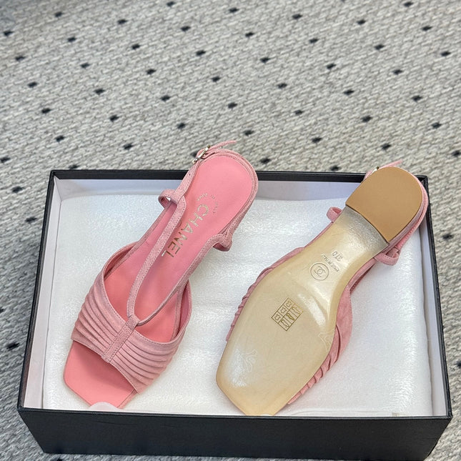 CC HIGH HEELS IN PINK QUILTED SUEDE