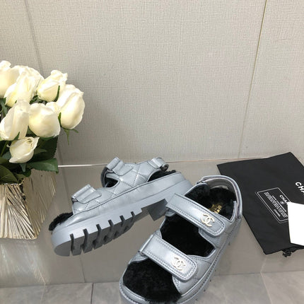 DAD SANDAL SAPHIRE BLUE LAMBSKIN