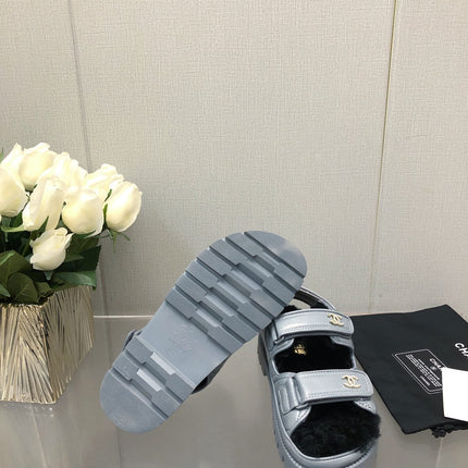 DAD SANDAL SAPHIRE BLUE LAMBSKIN