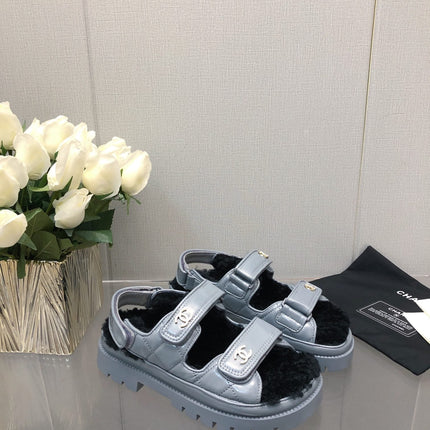 DAD SANDAL SAPHIRE BLUE LAMBSKIN