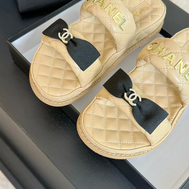 Mule Sandals Lambskin Beige Cream