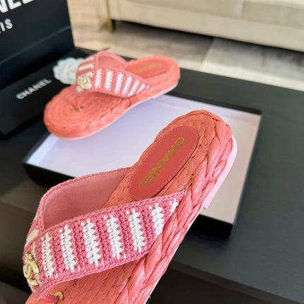 Double C Hottest Knit Flip-Flops Light Pink