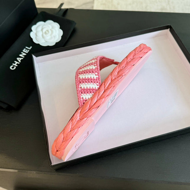 Double C Hottest Knit Flip-Flops Light Pink