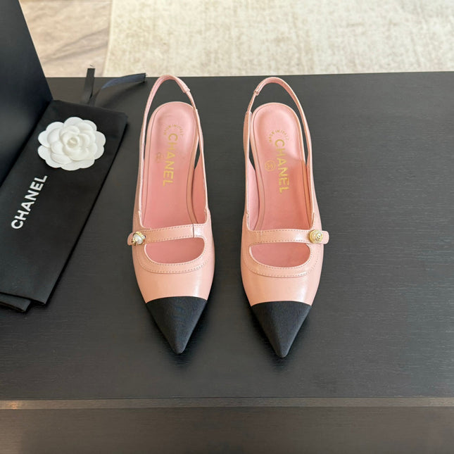 Double C WOMEN'S Slingback SPIRIT TOE Light Pink Lambskin