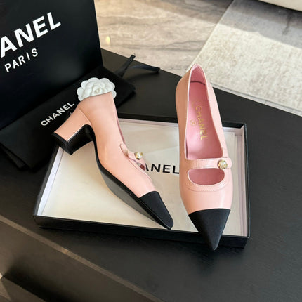 Double C WOMEN'S SHOES SPIRIT TOE Light Pink Lambskin