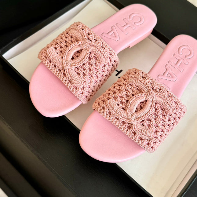 Slippers Light Pink Lambskin