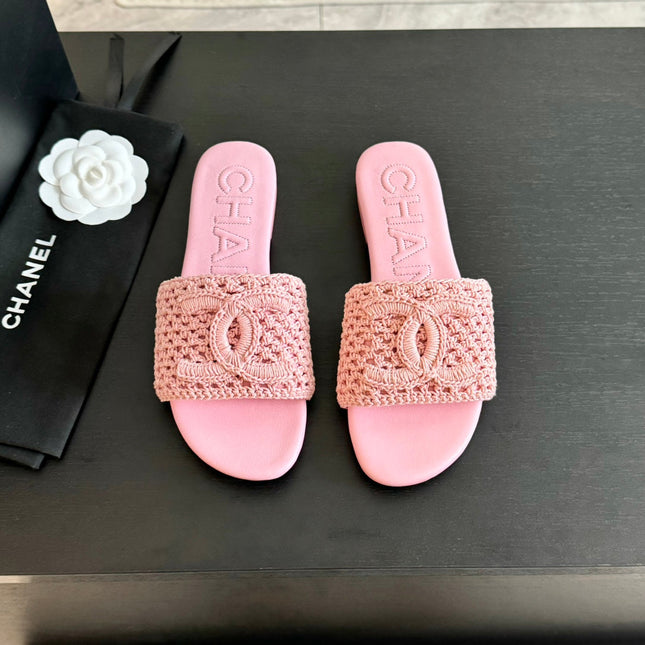 Slippers Light Pink Lambskin
