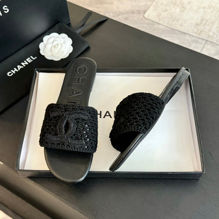 Slippers Black Lambskin
