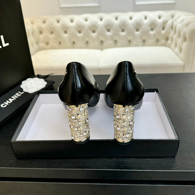 HIGH HEEL 85 MM SANDALS IN BLACK CALFSKIN AND FABRIC