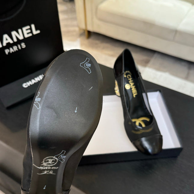 HIGH HEEL 85 MM SANDALS IN BLACK CALFSKIN AND MESH