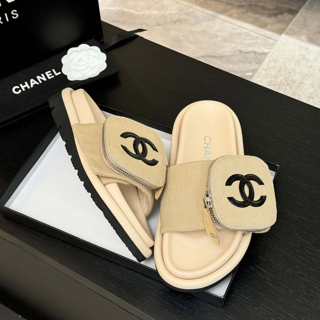 SLIDE IN LIGHT YELLOW DENIM FABRIC 45 MM