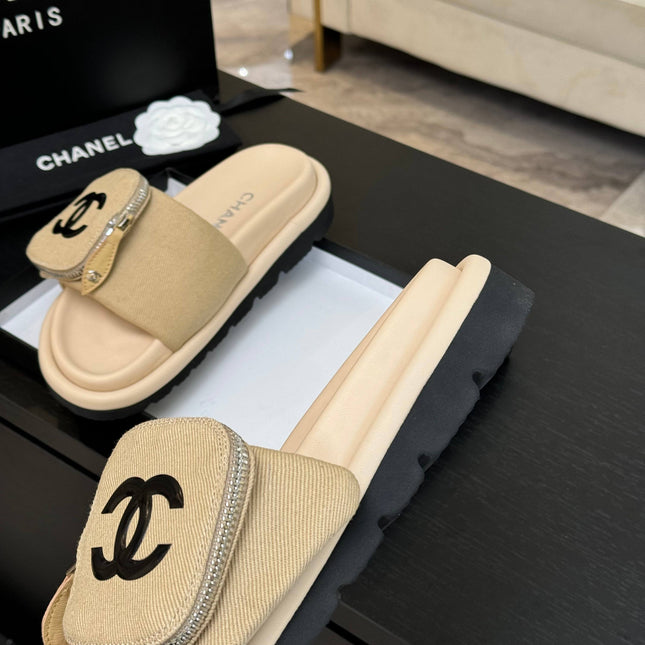 SLIDE IN LIGHT YELLOW DENIM FABRIC 45 MM