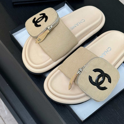 SLIDE IN LIGHT YELLOW DENIM FABRIC 45 MM