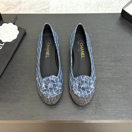 CAMELLIA BALLERINAS BLUE DENIM