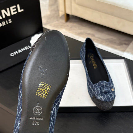 CAMELLIA BALLERINAS BLUE DENIM