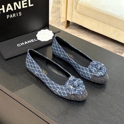 CAMELLIA BALLERINAS BLUE DENIM