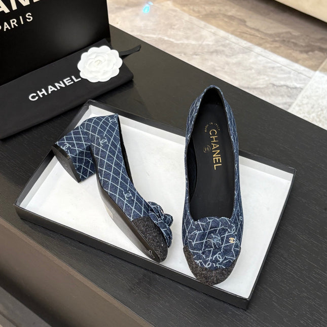 CAMELLIA BALLERINAS BLUE DENIM