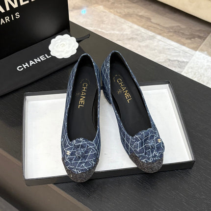 CAMELLIA BALLERINAS BLUE DENIM