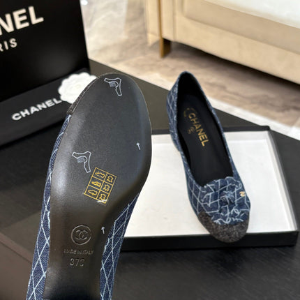 CAMELLIA BALLERINAS BLUE DENIM