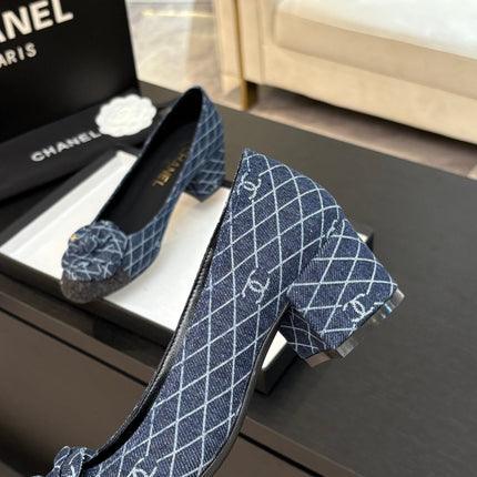 CAMELLIA BALLERINAS BLUE DENIM