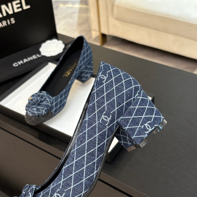 CAMELLIA BALLERINAS BLUE DENIM