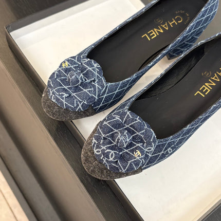 CAMELLIA BALLERINAS BLUE DENIM