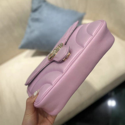 GG MARMONT 26 MEDIUM SHOULDER BAG LIGHT PINK CALFSKIN