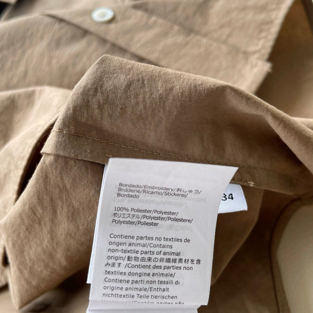 Loewe Hollow Embroidered Shirt Brown Polyester Fiber