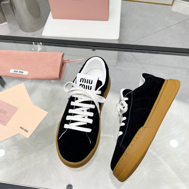 ECRU SNEAKERS IN BLACK SUEDE