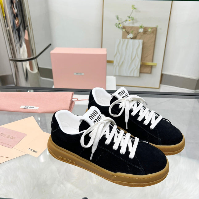 ECRU SNEAKERS IN BLACK SUEDE