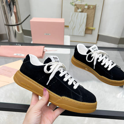 ECRU SNEAKERS IN BLACK SUEDE