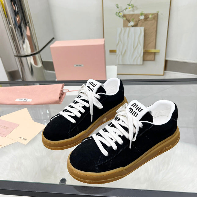 ECRU SNEAKERS IN BLACK SUEDE