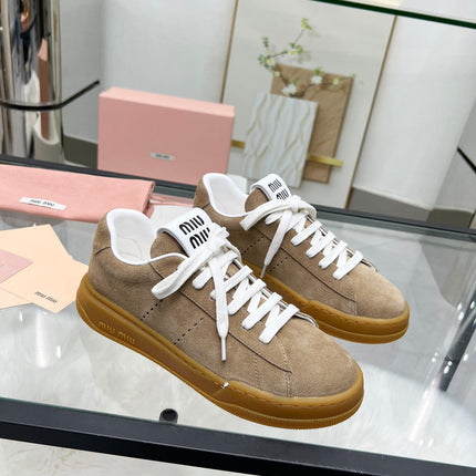 ECRU SNEAKERS IN BROWN BLEACHED SUEDE