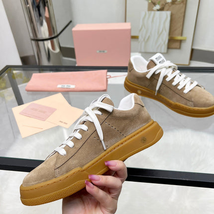 ECRU SNEAKERS IN BROWN BLEACHED SUEDE