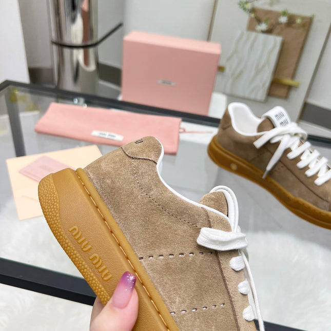 ECRU SNEAKERS IN BROWN BLEACHED SUEDE