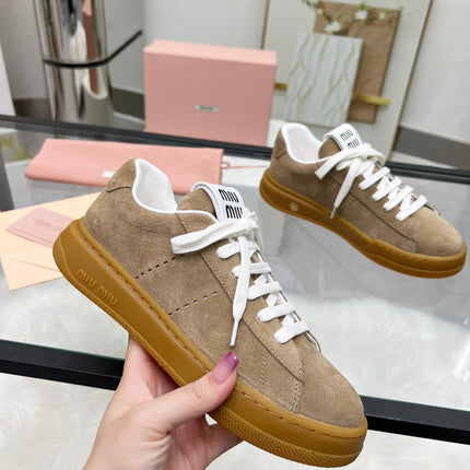 ECRU SNEAKERS IN BROWN BLEACHED SUEDE