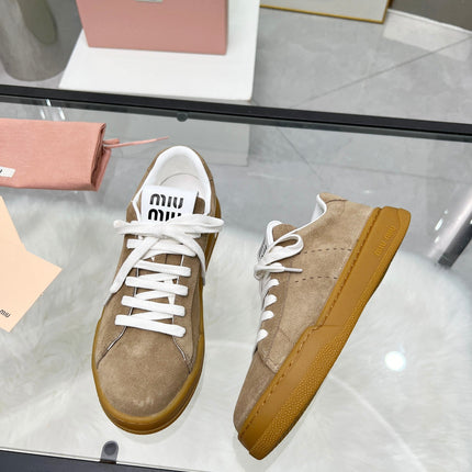 ECRU SNEAKERS IN BROWN BLEACHED SUEDE