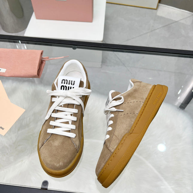 ECRU SNEAKERS IN BROWN BLEACHED SUEDE