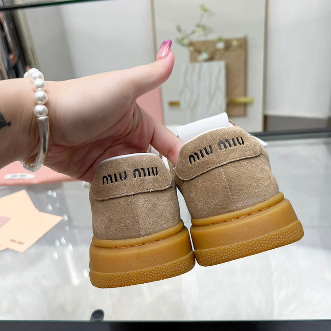 ECRU SNEAKERS IN BROWN BLEACHED SUEDE