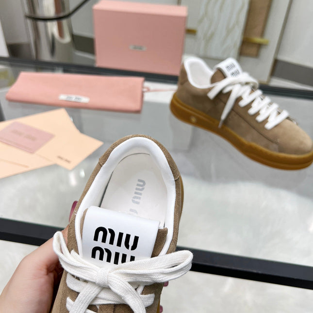 ECRU SNEAKERS IN BROWN BLEACHED SUEDE