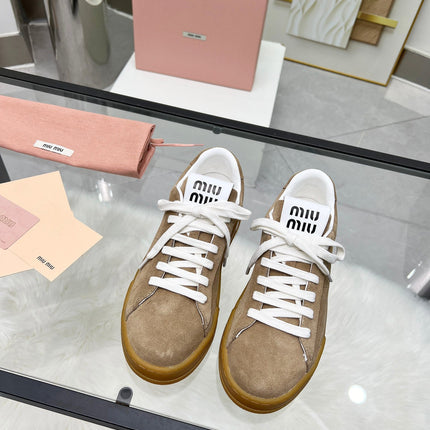 ECRU SNEAKERS IN BROWN BLEACHED SUEDE