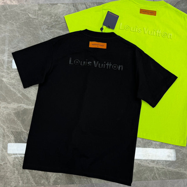 LV T-SHIRT IN BLACK MODAL COTTON 238790