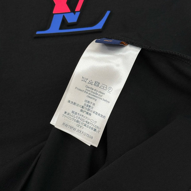 LV T-SHIRT IN BLACK COTTON 238789