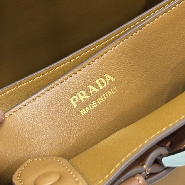 TOTE BAG WITH BELT 32 IN CIDER BROWN IMPORTED CALFSKIN