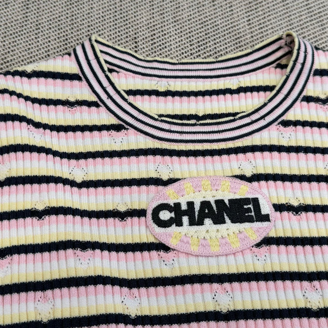 Chanel T- Shirt Pink Yellow mix Black Tencel 232702