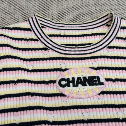 Chanel T- Shirt Pink Yellow mix Black Tencel 232702