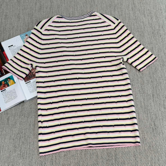 Chanel T- Shirt Pink Yellow mix Black Tencel 232702