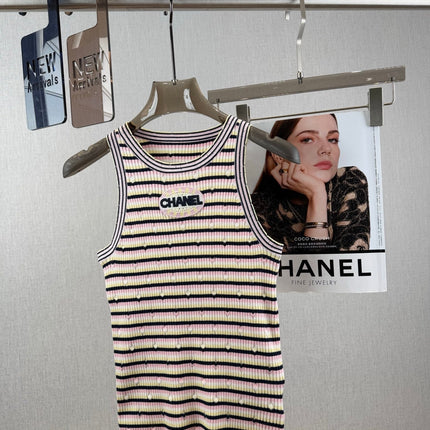 Chanel Tank Top Multicolor Tencel 232700